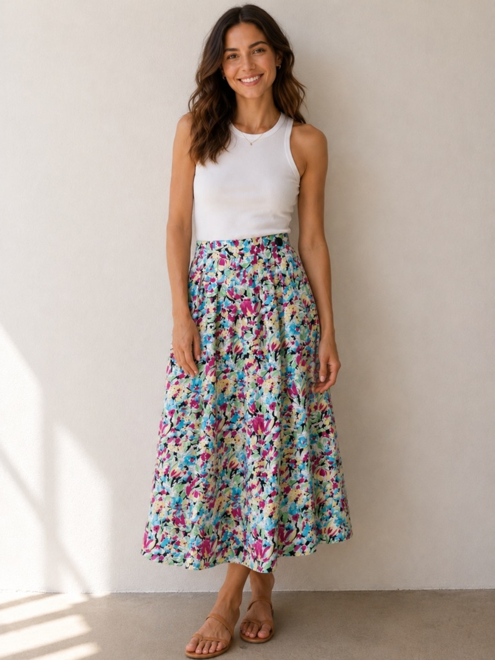 Vintage Pendleton Sophisticates Floral Rayon Midi Skirt Women’s -  Size 6